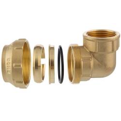 Brass elbow 90&deg; compression fitting x female thread, DVGW