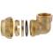 Brass elbow 90° compression fitting x female thread, DVGW