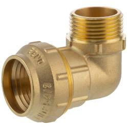 Raccordo a compressione gomito a 90 x filetto maschio, ottone, DVGW