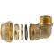 Brass elbow 90° compression fitting x male thread, DVGW