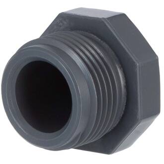 PVC-U end cap, threaded plug, male thread 3/4"