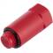 1/2" threaded cap for system test, plastic material, color red