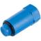 1/2" threaded cap for system test, plastic material, color blue