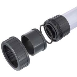 U-PVC trasparent pipe with solvent union