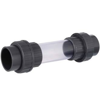 PVC-U Sichtglas Schauglas 2fach Verschraubung Klebemuffe 25mm