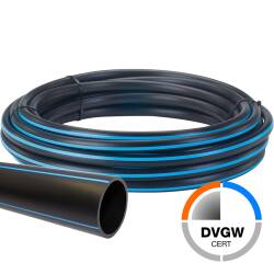 PE pipe 40 x 3,7mm - 16 bar, DVGW, reel and rod