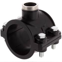 Collare di presa filetto femmina acciaio inox AISI 304, in PP