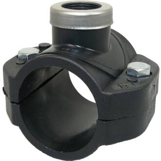 PP Anbohrschelle, Innengewinde verstärkt 75mm x 2"