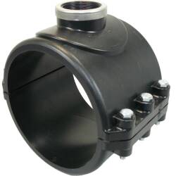 PP Anbohrschelle, Innengewinde verst&auml;rkt 75mm x 2&quot;