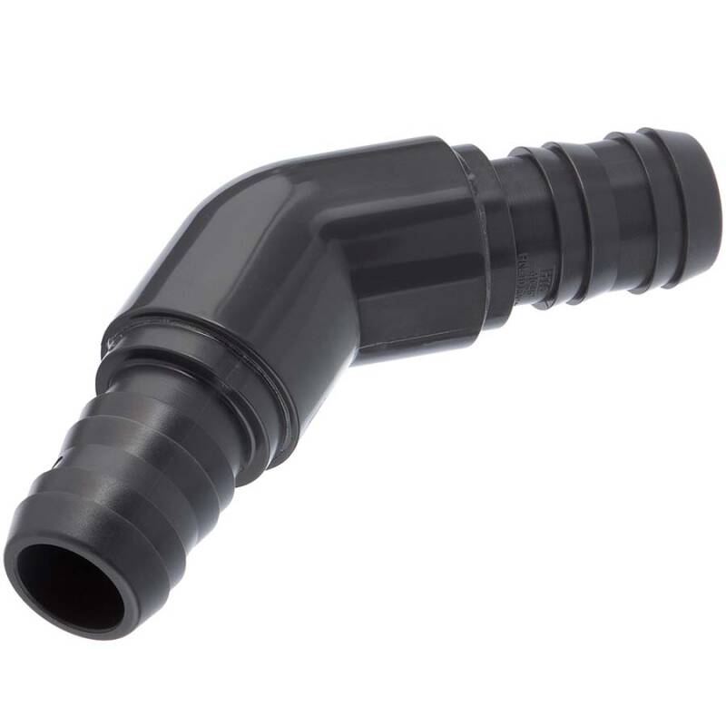 Portagomma curvo doppio 45, in PVC-U