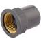 U-PVC solvent socket with brass female thread