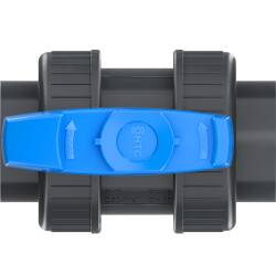 U-PVC and HDPE 2 way solvent ball valve with nuts