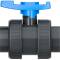 U-PVC and HDPE 2 way solvent ball valve with nuts