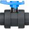 U-PVC and HDPE 2 way female threaded ball valve with nuts