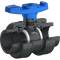 U-PVC and HDPE 2 way female threaded ball valve with nuts