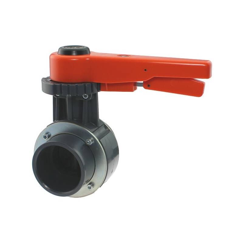 U-PVC butterfly valve solvent socket