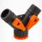 Y manifold with spigot