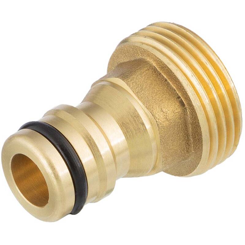 Adattatore Per Rubinetto In Ottone Massiccio - Connettore Filettato Per Tubo Da Giardino - Diametro 23 Mm - Colore Oro - 6