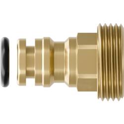 Brass spigot outlet Quick-Click with male thread