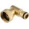 Brass Quick-Click female threaded elbow 90° 3/4"