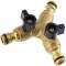 Brass Quick-Click manifold with valves