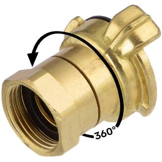 HTC© quick coupling Claw coupling Threaded piece 360° rotatable Internal thread