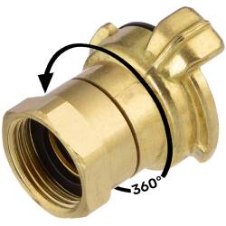 HTC&copy; quick coupling Claw coupling Threaded piece 360&deg; rotatable Internal thread