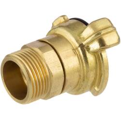 Brass quick bayonet coupling 360&deg; with male thread