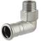 A4 ss press fitting elbow 90° with male thread, M-profile 15mm x 1/2"