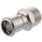 A4 ss press fitting socket with male thread, M-profile 18mm x 1/2"