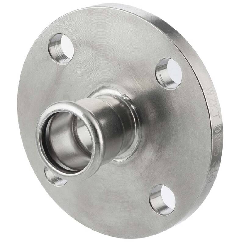 Flangia fissa con estremit a pressare, inox 316, Profilo M