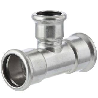 Tee ridotto a pressare, acciaio inox 316, "Profilo M"