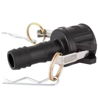 Kamlock Schlauchkupplungen Typ A–F, PP – Camlock-Schnellkupplung 1 1/2", Chemikalienfest, Leicht & Rostfrei (Typ F Mit Außengewinde)