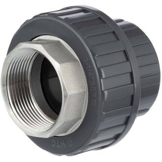 PVC-U Verschraubung Klebemuffe x V4A Innengewinde