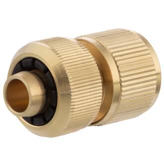 Messing Schlauchanschluss ohne Wasserstop 12 - 15mm Klemme x QuickConnector