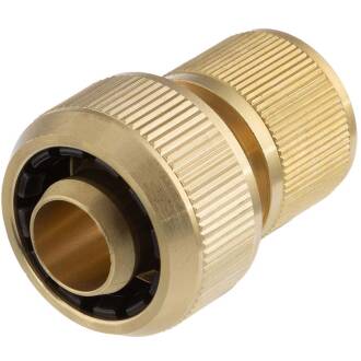 Brass Quick-Click coupling without Aquastop 15 - 19mm