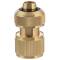 Brass Quick-Click coupling with Aquastop