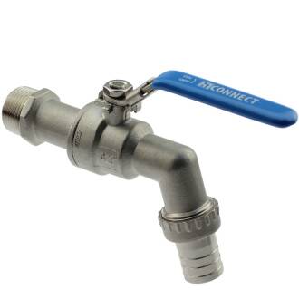 A4 ss ball spigot male thread x hose tail 1" x 1" x 25mm