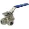 A4 ss 3 way female threaded ball valve with T-pattern