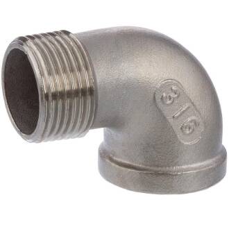 Raccordo A Gomito 90° NPT 3/8" X 3/8" Femmina-Femmina In Acciaio Inox 316 - Merit Brass