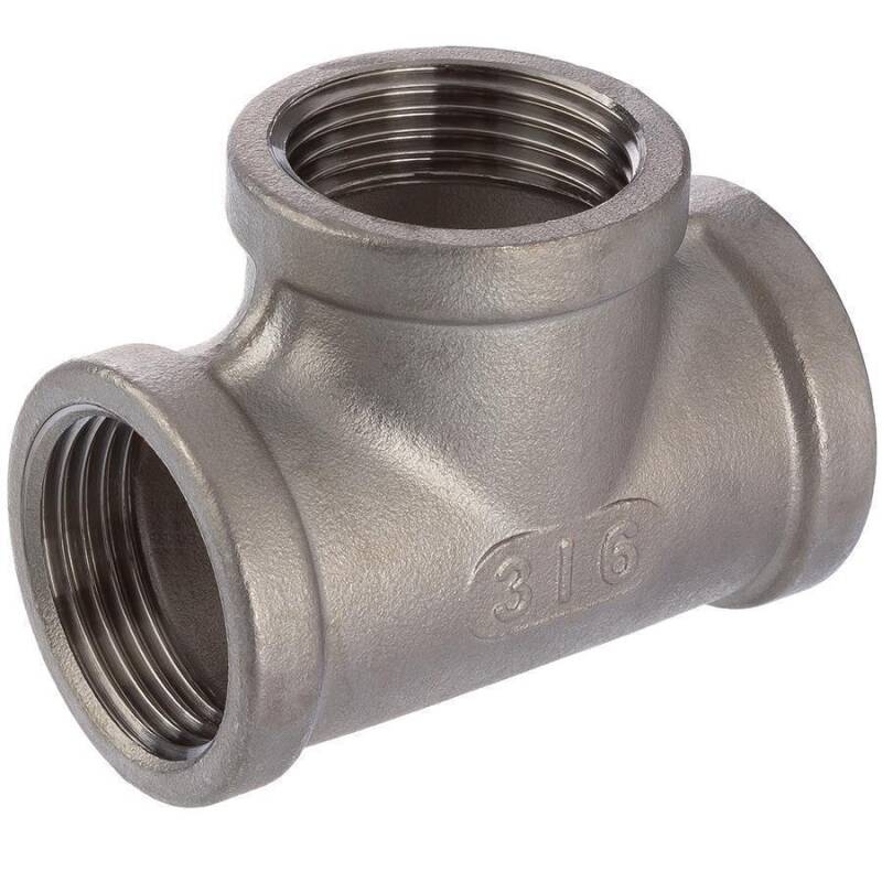 Edelstahl V4A T-Stck 3fach Innengewinde