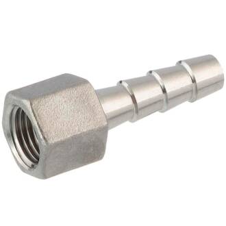 A4 ss female threaded hose tail 1/4" x 9mm