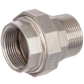 Stainless steel V4A screw connection, conical sealing, internal x external thread 3/4"