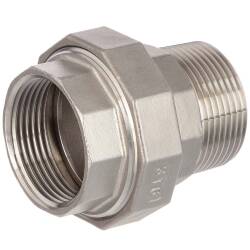 Stainless steel V4A screw connection, conical sealing, internal x external thread 3/4&quot;