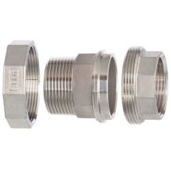 Stainless steel V4A screw connection, conical sealing, internal x external thread 3/4&quot;