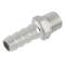 Stainless steel V4A hose nozzle, external thread 1/8" x 8mm