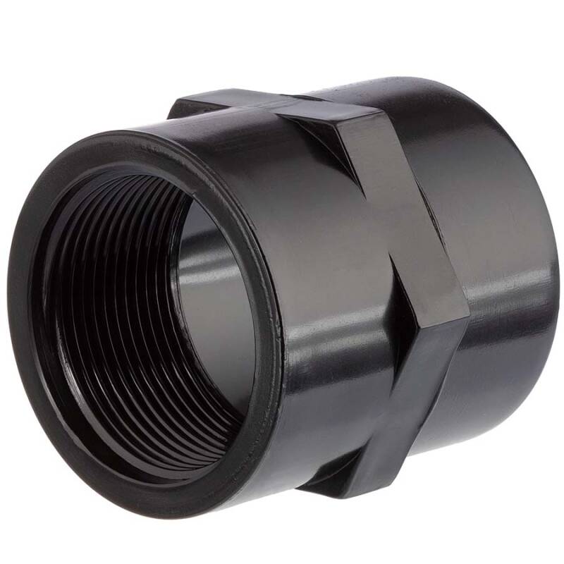 PVC-U bergangsmuffe Schwarz UV-stabil