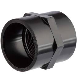 U-PVC black adapter solvent socket x female thread