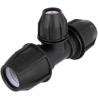 Reducing tee 90° compression fitting