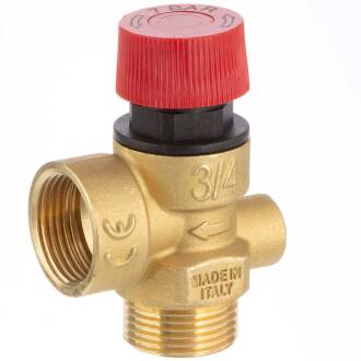 Brass male/female threaded membrane safety valve